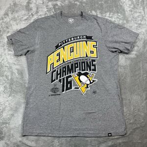 Pittsburgh Penguins Shirt Men’s Small Gray 2016 Conference Champions Hockey